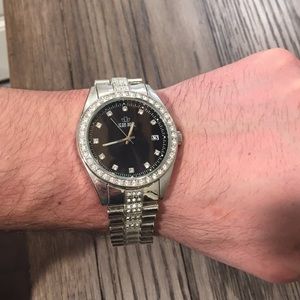 Dakota Jean Paul Men’s Silver 44mm Big Bling watch